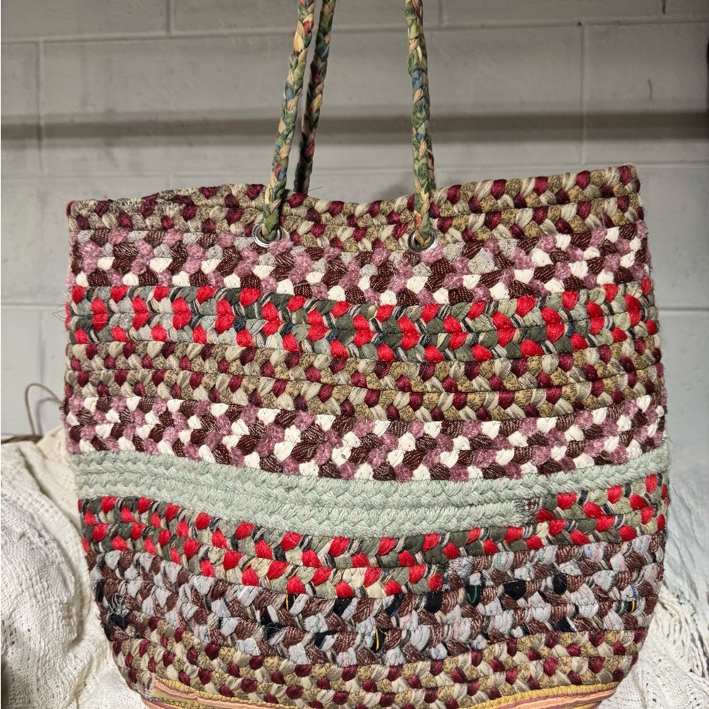 Colorful Woven Tote Bag